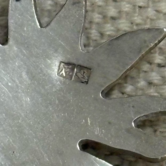 Vintage Hallmarked Sterling Silver Palm Tree Design Statement Brooch Pin - Picture 5 of 7